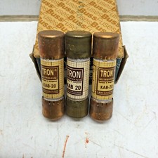 BUSSMANN BUSS KAB 20 TRON RECTIFIER FUSE 20 AMP 250VAC LOT of 3 