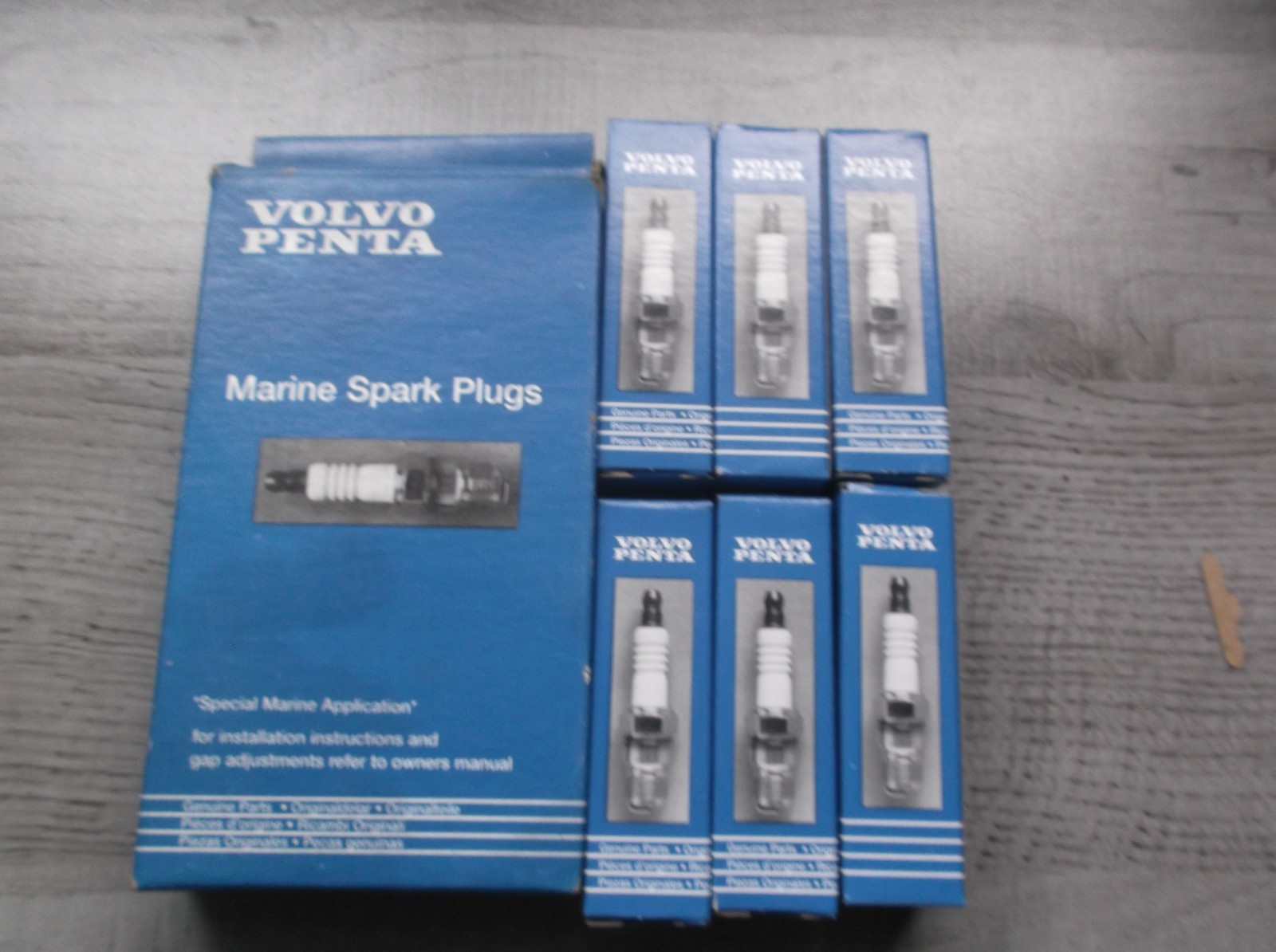 Volvo Penta 3856759, 6 Pack Spark Plug Kit RS12YC Fits 4.3Gi  4.3GL 4.3GS