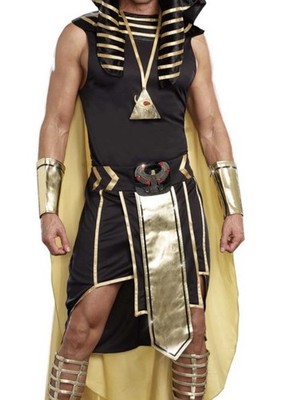 DreamGuy Men s 2XL King Tut Of Egypt Adult Black/Gold Costume BB-80