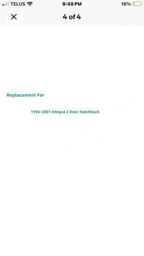Passenger/Right Door Window Glass For 1994-2001 Acura Integra 2 Door Hatchback - Picture 6 of 6