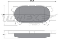 Tomex Brakes Bremsbelagsatz, Scheibenbremse Tx 17-64 FüR Lexus Toyota