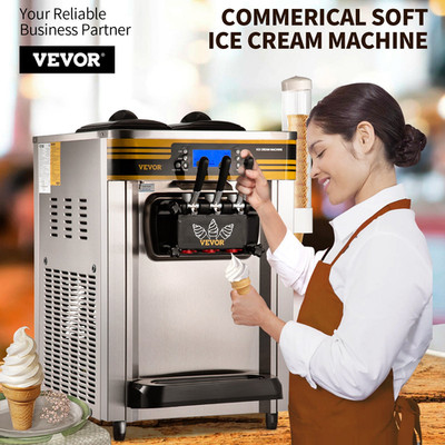 Commercial Soft Serve Ice Cream Maker 2350W 22 30L/H Countertop