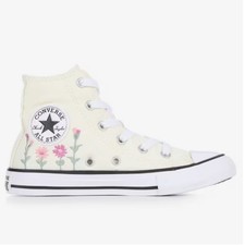Converse Chuck Taylor All Star Hi Kids Youth 2 Cream Floral High-Top Sneakers