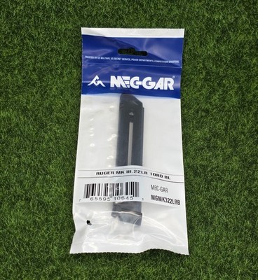 Mec-Gar Ruger Mark III  & IV Magazine 10 Round .22LR, Blued Steel - MGMK322LRB