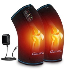 Comrelax Knee Massager: Heat, Vibration, Pain Relief. AC Powered. Up to 149 F.