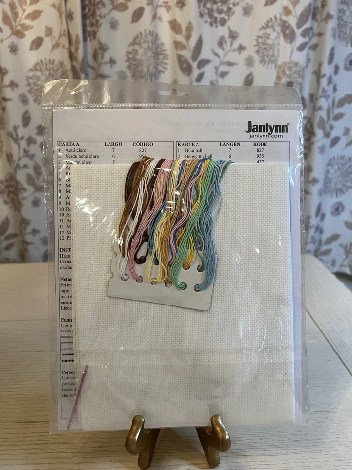 Vintage 1992 Janlynn Baby Counted Cross Stitch Kit Sleepy Bunnies 11”x14” Sealed - Image 2 of 4