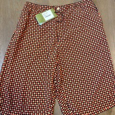 Gucci Red and Blue silk Shorts with houndstooth Pattern