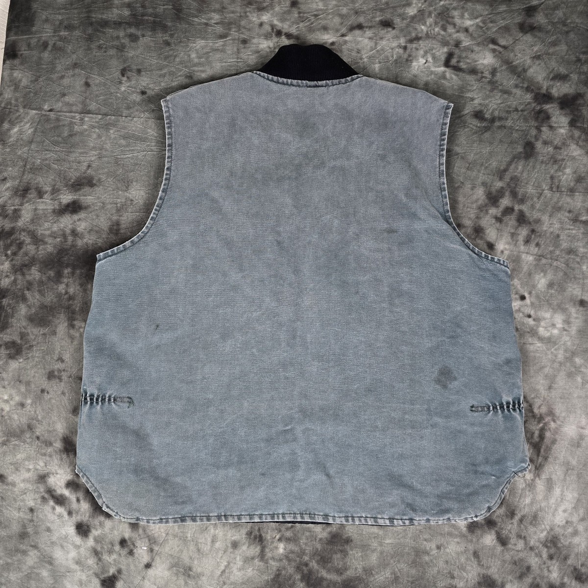 Vintage Carhartt V02 HTG Vest USA Union Made Utility Distressed 