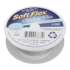 Soft Touch 13mm Silver Beading Wire Ultra Soft Jewelry Making Craft Wire