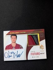 2010-11 OLIVER EKMAN-LARSSON SP AUTHENTIC FUTURE WATCH AUTO PATCH #/100  3Clrs