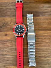 Hamilton Khaki Navy Scuba 40mm Auto Black Dial Red Bezel w/ Box Papers