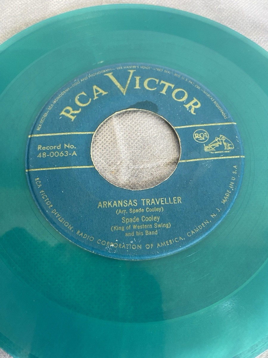 Rare 1949 Spade Cooley RCA Victor 45 RPM Single on Green Vinyl