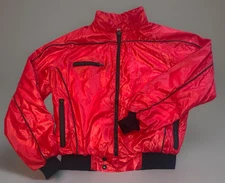 Vintage HORIZON Auto RACING Jacket Windbreaker Full Zip Lined Size M FLAWS READ