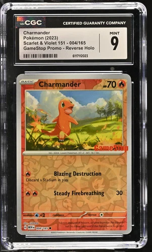 2023 Pokemon Scarlet & Violet 151 Charmander Reverse Holo 004/165 CGC 9 #004/165