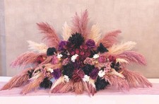 7 Wedding Party Table Centres Inc. Glass Candle Vases + Lge Floral Arrangement 