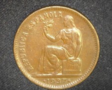 SPAIN 1937(34) 50 CENTIMOS KM754.1 CHOICE UNCIRCULATED ~E39