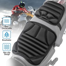 2PCS 3D Motorcycle Seat Cushion Motorbike Pillow Pads Gel Seat Cover Anti Slip