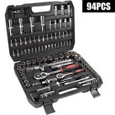 94Pcs Ratchet Wrench Set Car Repair Tool 1/4 1/2 Ratchet Torque Wrench Combo Ki