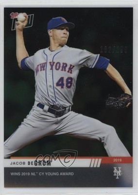 2019 Topps Now Jacob deGrom Chrome Green 102/199 Jacob deGrom #JD10 04at