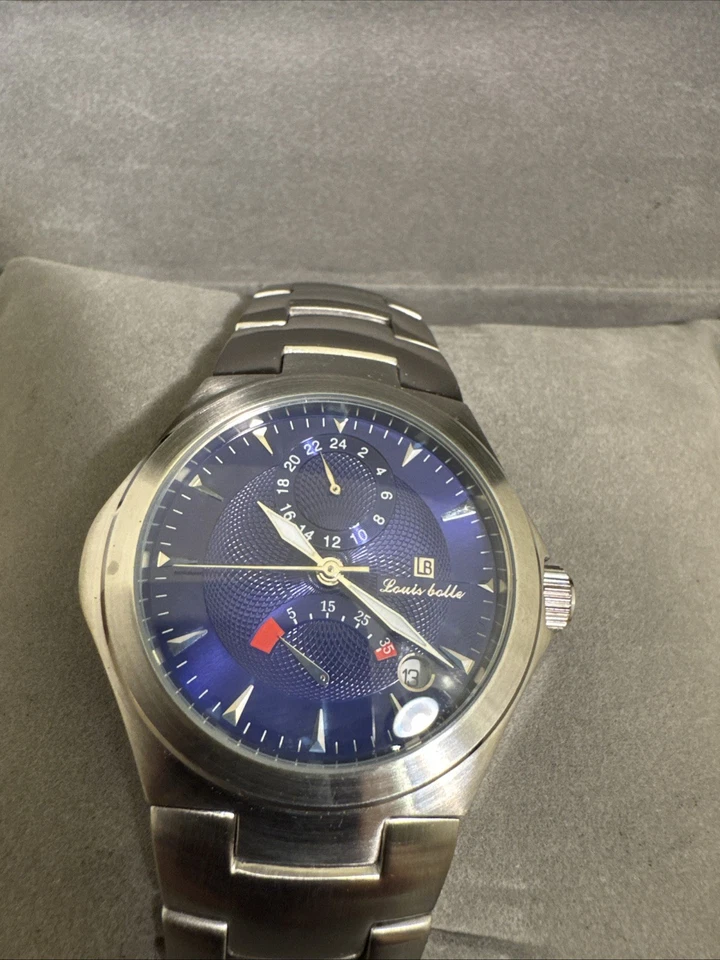 Nuevo Louis Bolle Gent’s Zenith Power Reserve Acero Inoxidable/Azul Modelo 62605977 Foto 4 de 4