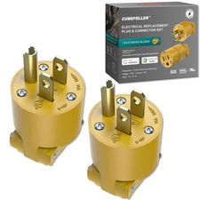   Electrical Replacement Plug, Extension Cord Ends Male, 3 Prong,15 Amp 125 Volt