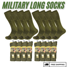 Mens Military Socks Long Thick Thermal Hiking Walking Army Combat Long Socks