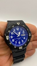 Casio Men's Watch MRW-200H Day Date Blue Dial New Battery New Strap WR 100M 43mm