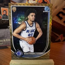 2025-26 Noah Penda Bowman Chrome RC BCV-32 Steel Metal Refractor /100 Hot SSP!
