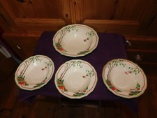 Vintage Alfred Meakin Marigold Desert bowls and salad bowl. Art