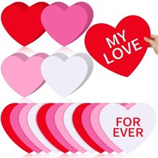 Valentine's Day Large Heart Cutouts Paper 12 Inch Double Sided 36 PCS
