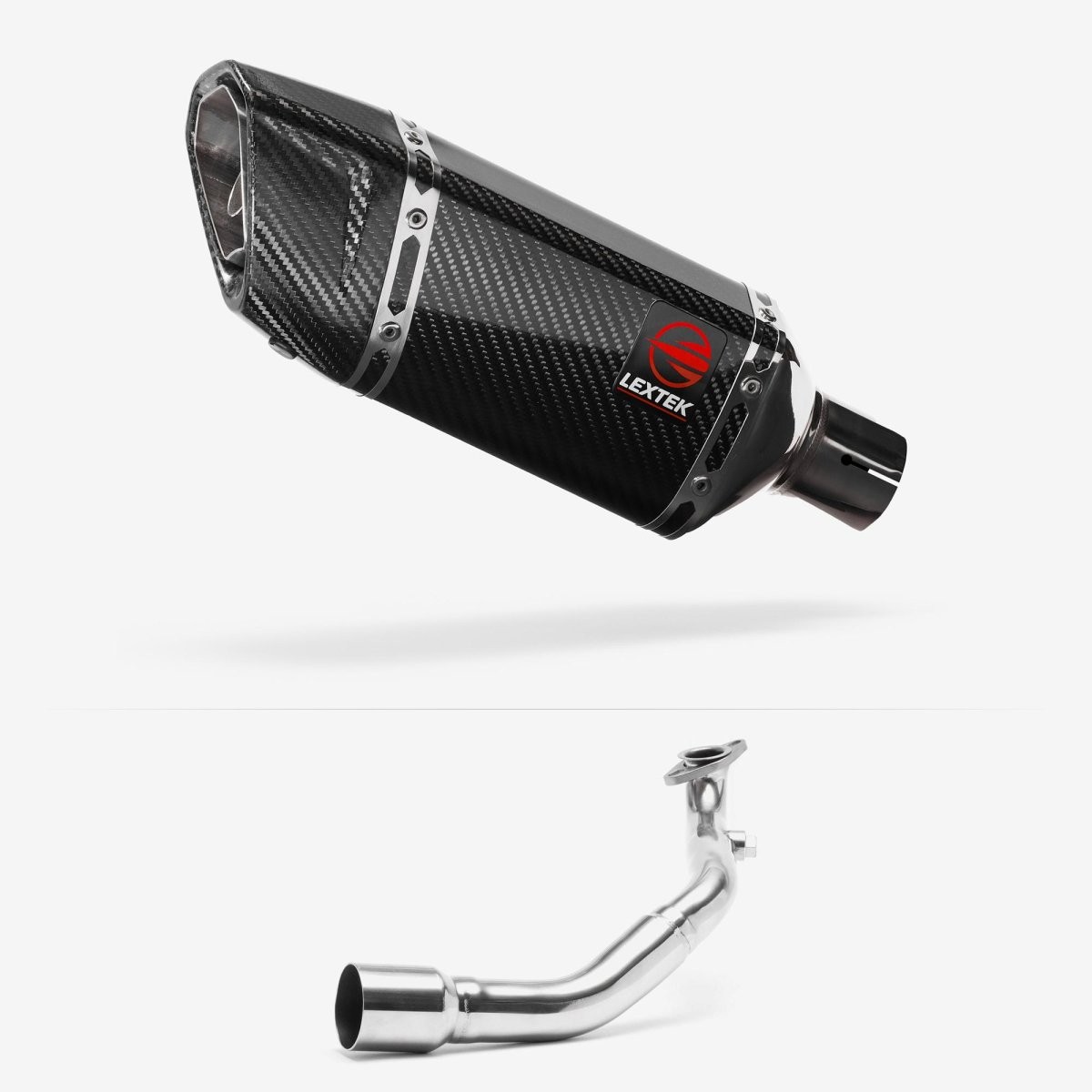 Lextek Carbon Fibre SP11C 200mm Exhaust System for Lexmoto Milano 125 Silencer