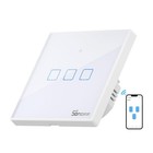 Interrupteur Connecté WiFi Sans Fil, 3 Gang Interrupteur Mural Intelligentavec