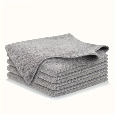 5/10/20Pcs Kitchen Towel, Ultra-Fine Fiber Light Gray Cleaning Cloth Set, Absorb