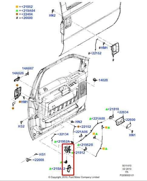 Actuador de cierre de puerta delantero derecho Ford F250 Lariat 2011-2016 doble cabina Foto 2 de 4