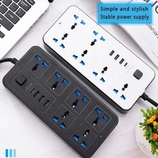 Universal Power Strip with US Plug, 6 Outlets, 78.74 in Extension Cable