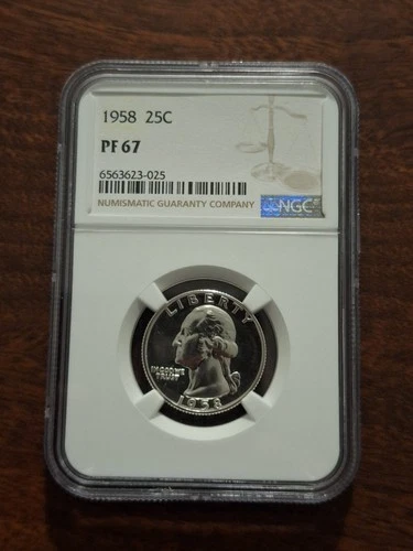 1958-P Washington Quarter PF 67 Proof Nice Luster 90% Silver