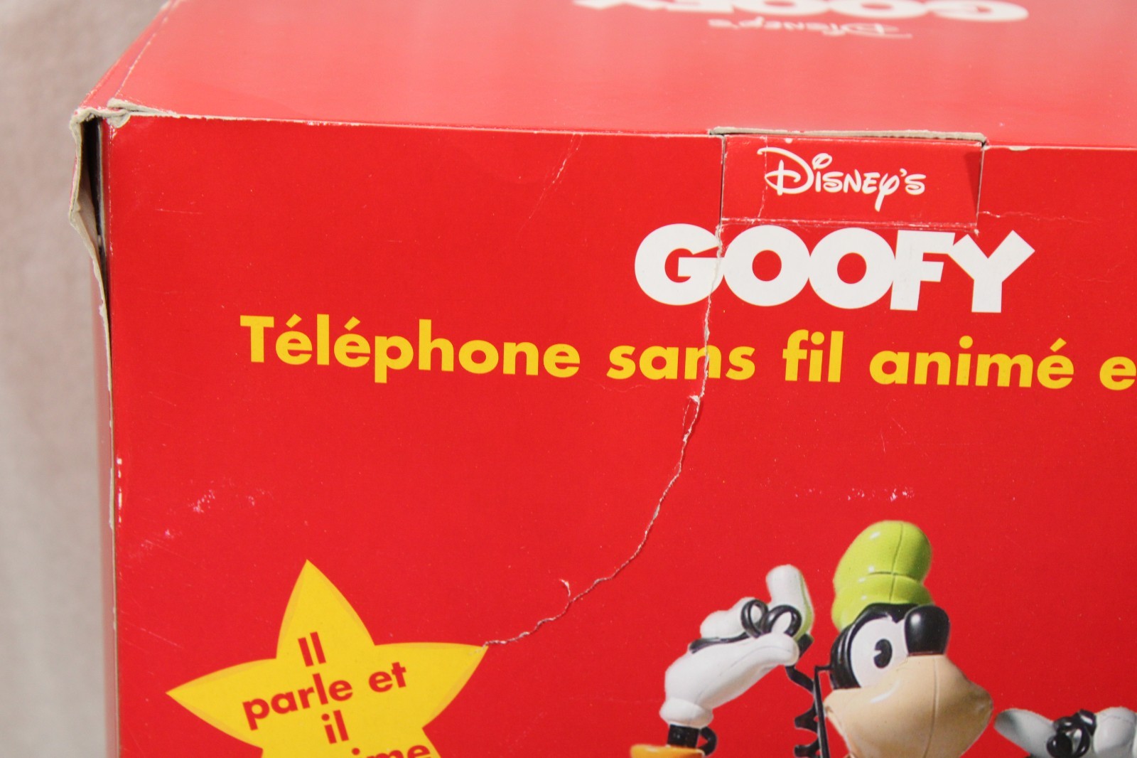 Disney Goofy Cordless Animated Talking Telephone Telemania Animatronics MIB AD