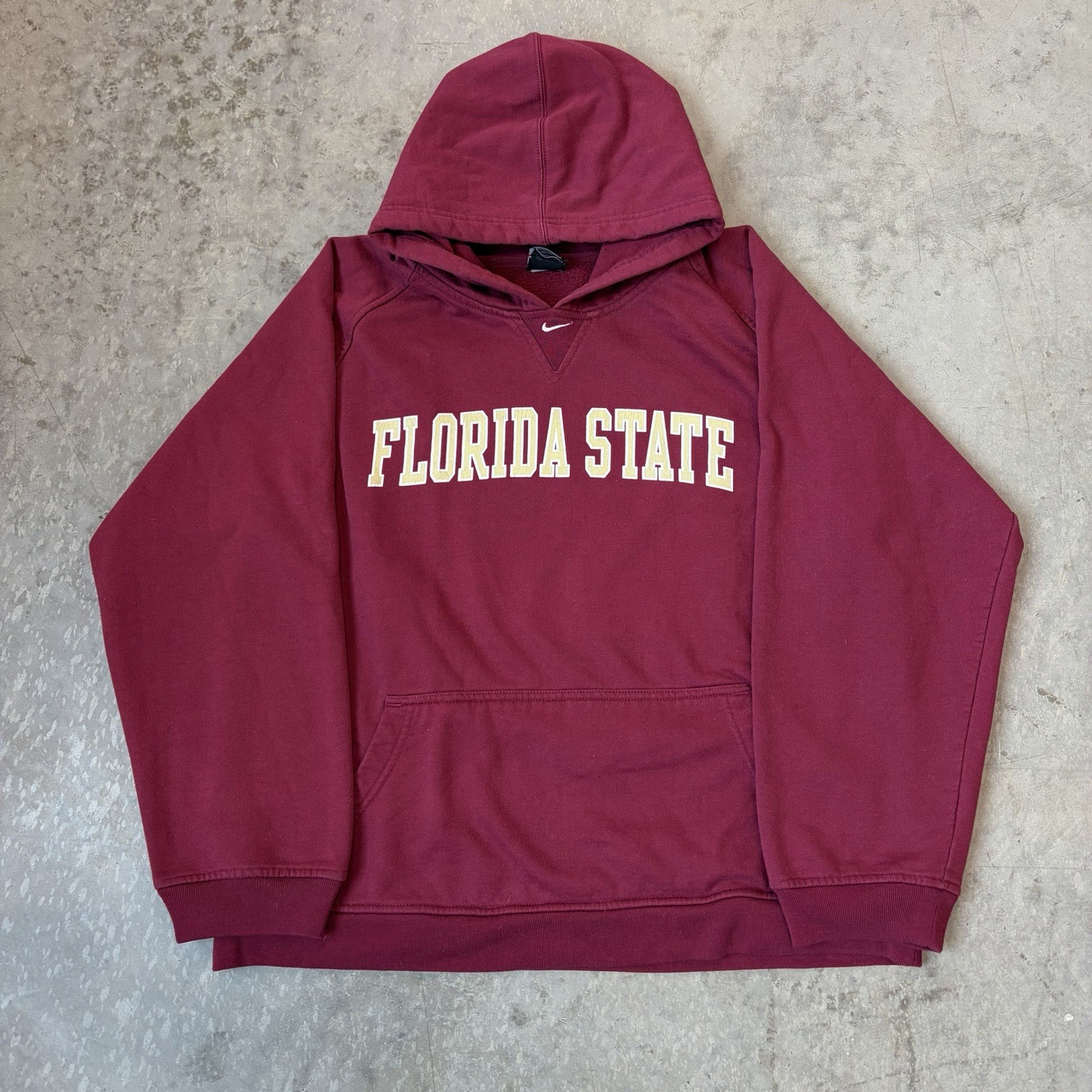 Vintage Nike Florida State Seminoles Center Swoosh Hoodie FSU Size Youth XL