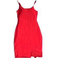 Wild Fable Red Bodycon Mini Dress Sleeveless Scoop Neck Cotton Knit Pullover XS