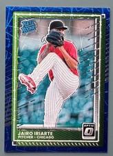2025 Donruss Baseball Optic #22 Jairo Iriarte Blue Velocity Prizm