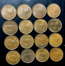 Vintage Great Britain Coin Lot - 1950 - FARTHINGS - 16 HIGH GRADE Coins - #D22
