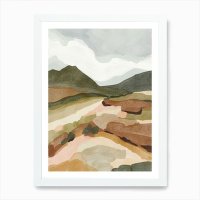 Earthy mountain view Art Print Framed Wall Art Poster Canvas Print Picture