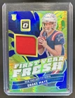2024 Donruss Optic Drake Maye First Year Fresh RC Jersey Blue Hyper #FYF-DME