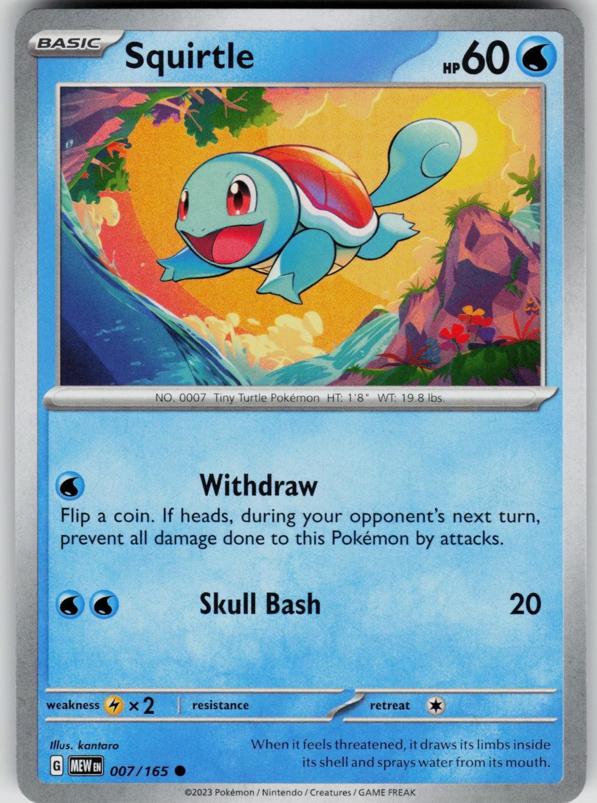 Squirtle 007/165 151 Common Near Mint