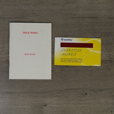 1988 Sierra Gold Rush! PC MS-DOS Big Box 5.25 Disks Map Hint Book Complete