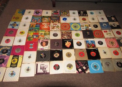 vinyl 45 rpm records lot  77 Assorted Artists  45 rpm