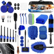 41Pcs Car Detailing Kit - Professional Brush Set for Interior  Exterior Cleanin