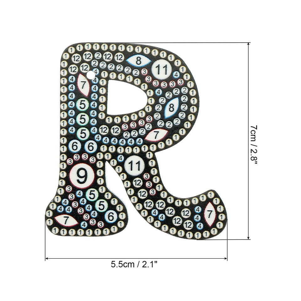 Diamond Art Keychains, 1 PCS Diamond Art Painting Letters Keychains, R ...