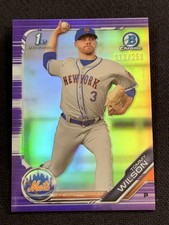 2019 Bowman Chrome 1st PROSPECT ROOKIE PURPLE REFRACTOR Tommy Wilson 113/250