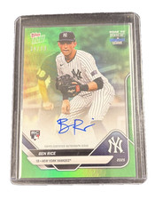 *RC 2025 Topps Now Road To Opening Day On Card Auto Green /99 Ben Rice Yankees